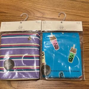 NEW  (2) Baby Gap Striped and Bubble Tea Pajama Set size 18-24